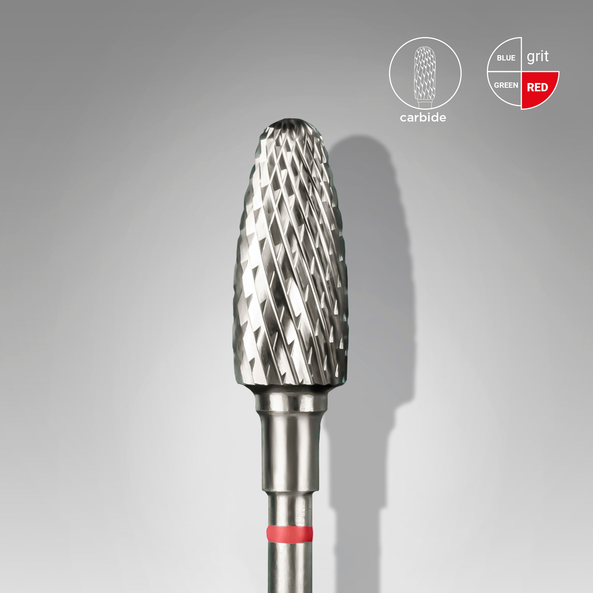 Carbide nail drill bit, "corn", red, head diameter 6 mm/ working part 14 mm image 0